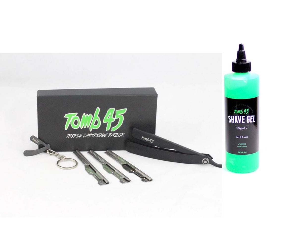 Tomb 45 Triple Cartridge Razor & Shave Gel – Cicely's Beauty and Barber  Supply